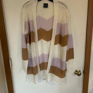FCT With Love Sweaters for Women 1X Chevron Knit Cardigan